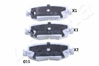 Ashika 51-00-011 Brake Pad Set, disc brake 5100011