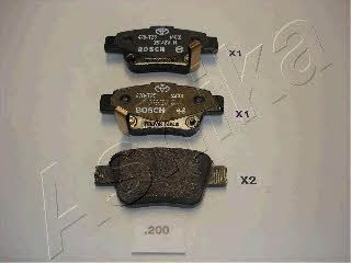 Ashika 51-02-200 Brake Pad Set, disc brake 5102200