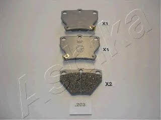 Ashika 51-02-203 Brake Pad Set, disc brake 5102203
