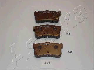 Ashika 51-05-598 Brake pad set 5105598 5105598 Ashika Brake pad set