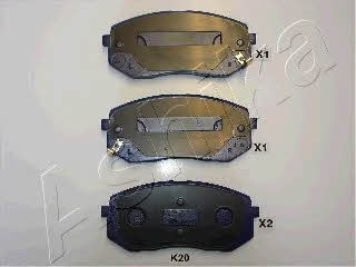 Ashika 50-0K-K20 Brake Pad Set, disc brake 500KK20