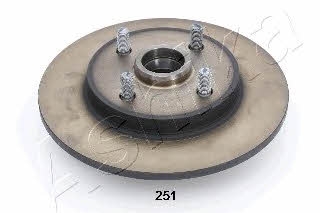 Ashika 61-02-251 Rear brake disc, non-ventilated 6102251