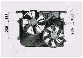 Ashika VNT312011 Hub, engine cooling fan wheel VNT312011