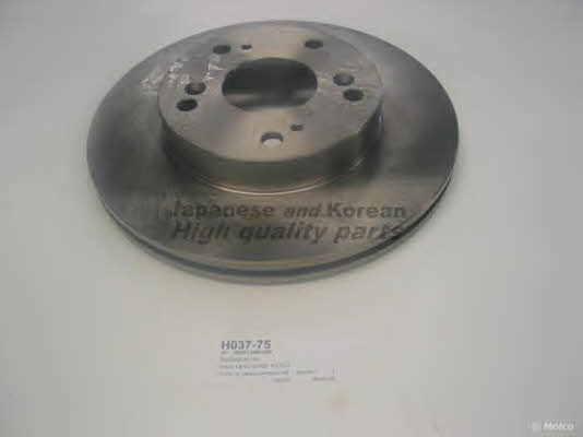 Ashuki H037-75 Front brake disc ventilated H03775