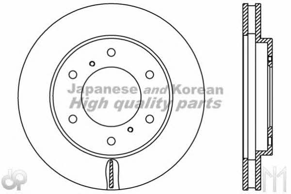 Ashuki 0990-1605 Front brake disc ventilated 09901605