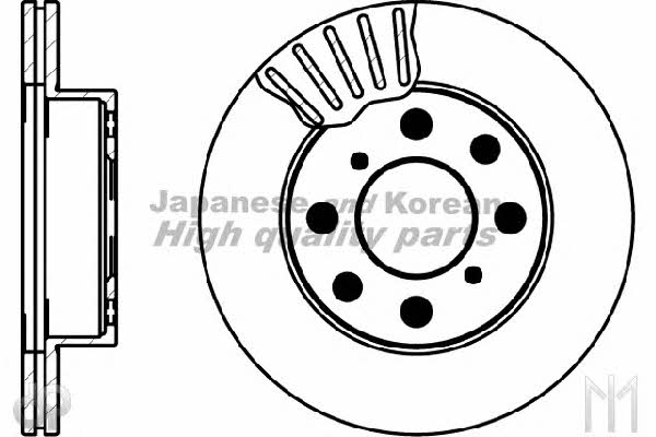 Ashuki 0990-4104 Front brake disc ventilated 09904104