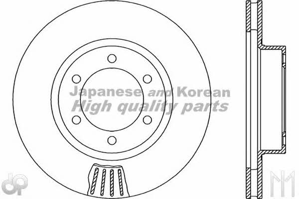 Ashuki 0990-6412 Front brake disc ventilated 09906412