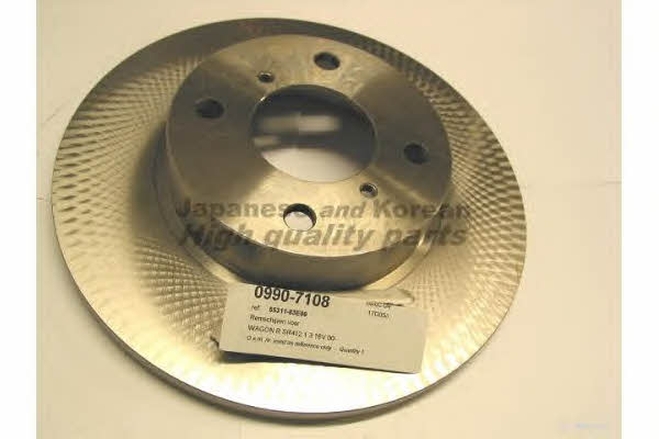 Ashuki 0990-7108 Unventilated front brake disc 09907108