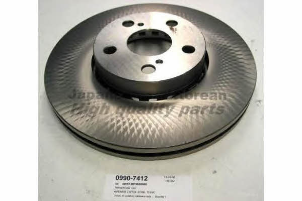 Ashuki 0990-7412 Front brake disc ventilated 09907412