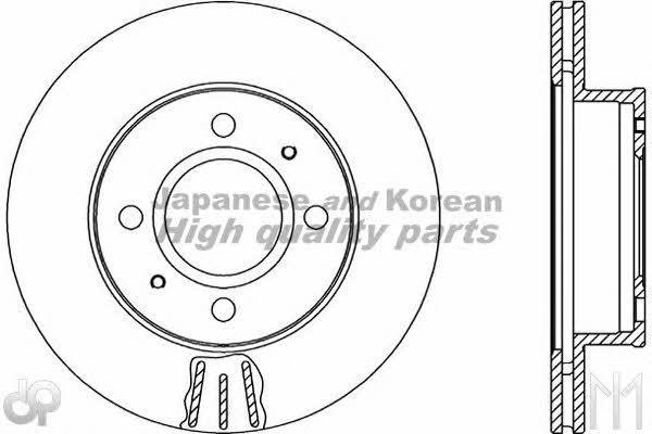 Ashuki 0990-9250 Front brake disc ventilated 09909250