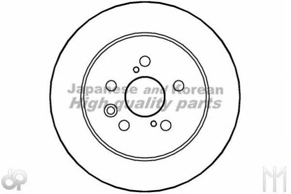 Ashuki 0993-4202 Rear brake disc, non-ventilated 09934202