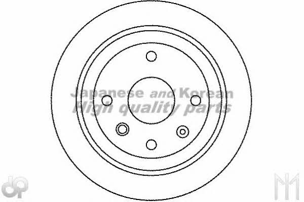 Ashuki 0993-9090 Rear brake disc, non-ventilated 09939090