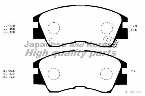 Ashuki C007-01 Brake Pad Set, disc brake C00701