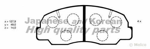 Ashuki D093-03 Brake Pad Set, disc brake D09303