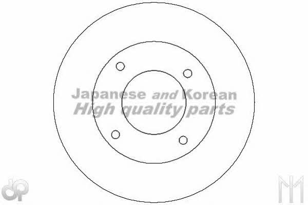 Ashuki D097-20 Unventilated front brake disc D09720