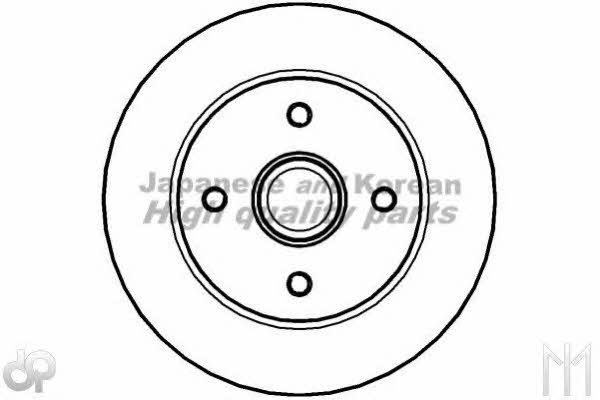 Ashuki D098-55 Rear brake disc, non-ventilated D09855
