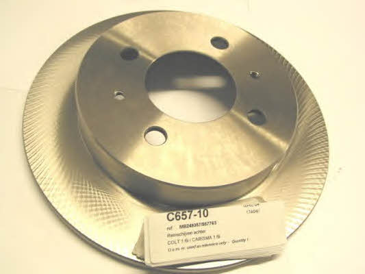 Ashuki C657-10 Rear brake disc, non-ventilated C65710