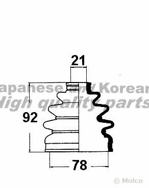 Ashuki D117-10 Bellow, driveshaft D11710