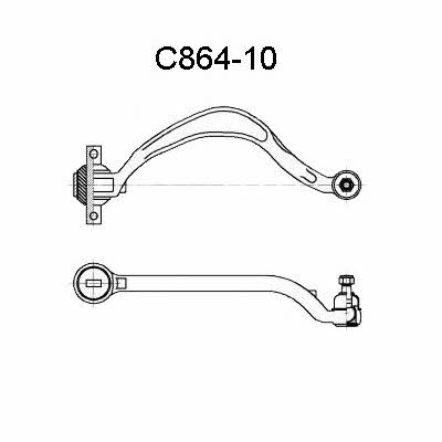 Ashuki C864-10 Suspension arm front lower right C86410