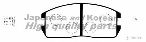 Ashuki C001-01 Brake Pad Set, disc brake C00101