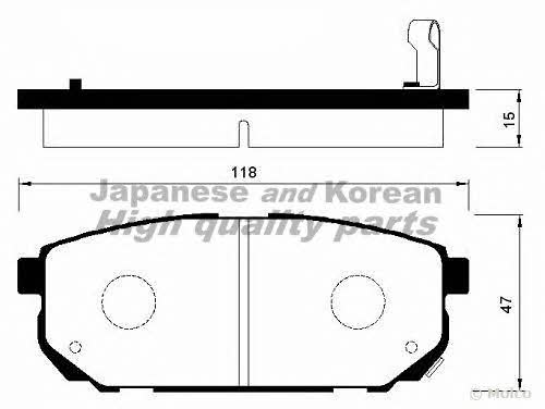 Ashuki I042-20 Brake Pad Set, disc brake I04220