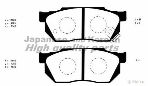 Ashuki H025-07 Brake Pad Set, disc brake H02507