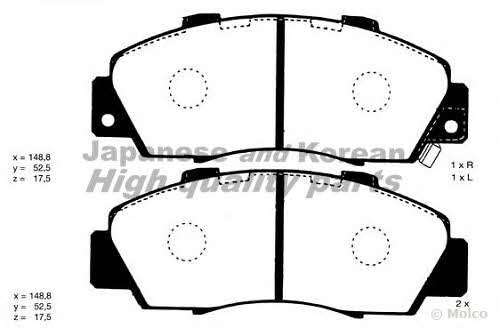 Ashuki H025-42 Brake Pad Set, disc brake H02542