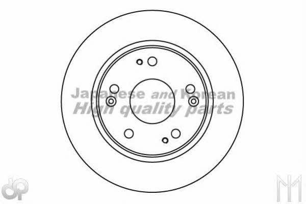 Ashuki H038-45 Rear brake disc, non-ventilated H03845