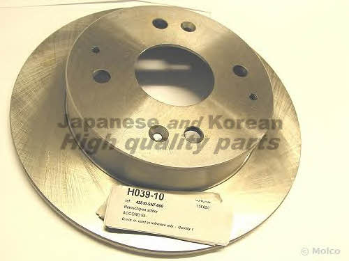 Ashuki H039-10 Rear brake disc, non-ventilated H03910