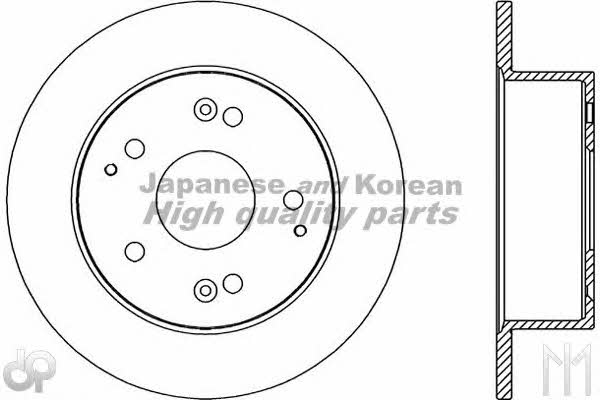 Ashuki H039-40 Rear brake disc, non-ventilated H03940