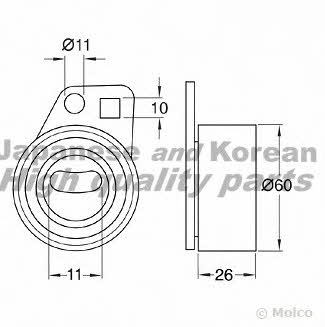 Ashuki H880-18 Tensioner pulley, timing belt H88018
