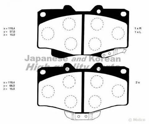 Ashuki T112-50 Brake Pad Set, disc brake T11250
