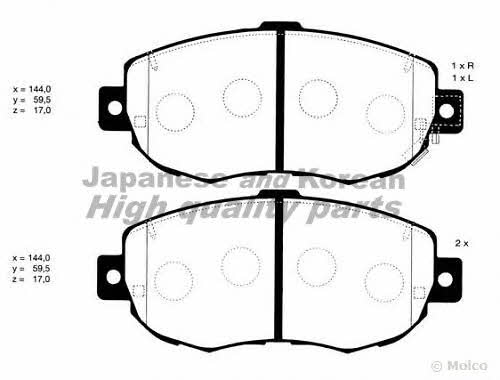 Ashuki T112-80 Brake Pad Set, disc brake T11280