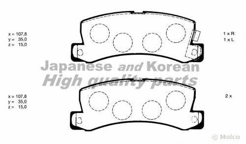 Ashuki T114-25 Brake Pad Set, disc brake T11425
