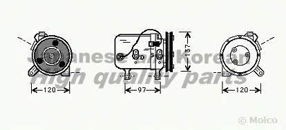 Ashuki N550-03 Compressor, air conditioning N55003