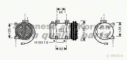 Ashuki N550-04 Compressor, air conditioning N55004