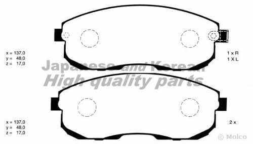Ashuki N009-60 Brake Pad Set, disc brake N00960