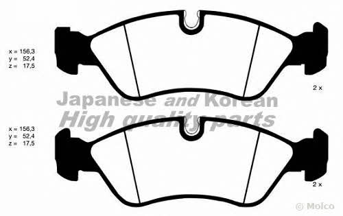 Ashuki J008-01 Brake Pad Set, disc brake J00801