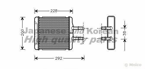 Ashuki J033-21 Heat exchanger, interior heating J03321