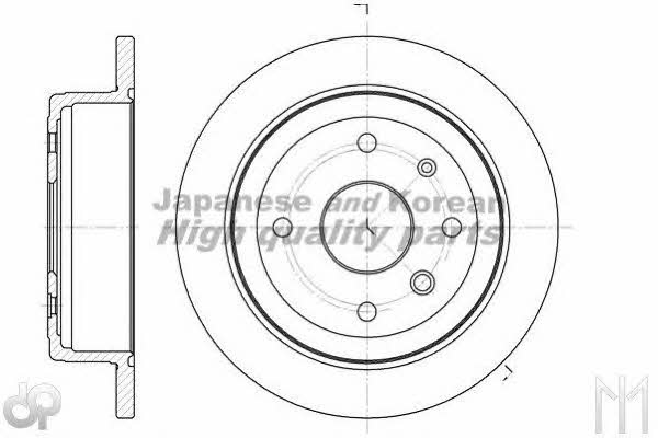 Ashuki J045-20 Rear brake disc, non-ventilated J04520