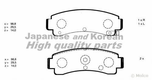 Ashuki N011-86 Brake Pad Set, disc brake N01186