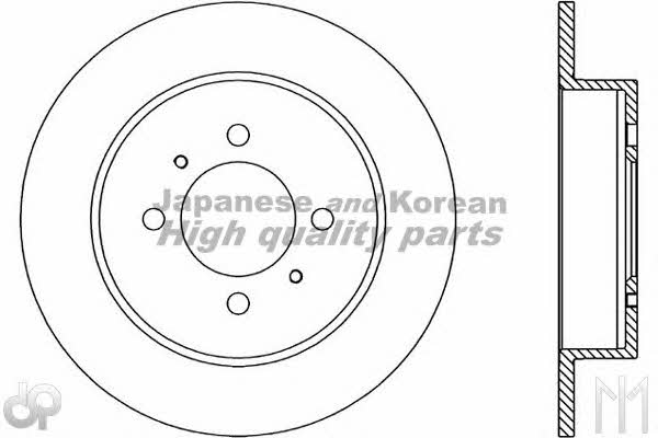 Ashuki N014-11 Rear brake disc, non-ventilated N01411
