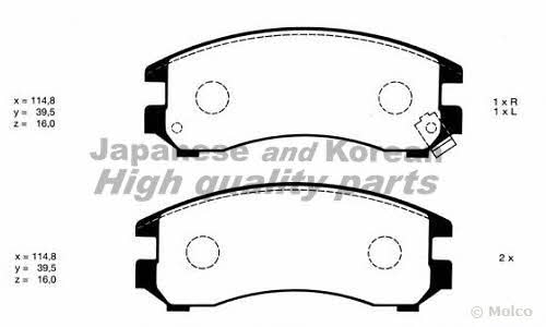 Ashuki K012-05 Brake Pad Set, disc brake K01205