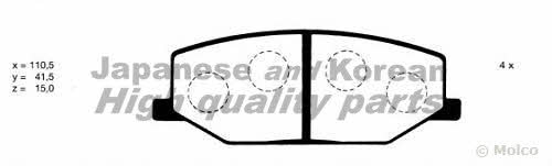 Ashuki K012-07 Brake Pad Set, disc brake K01207
