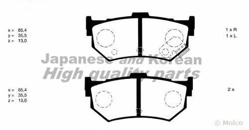 Ashuki K012-08 Brake Pad Set, disc brake K01208