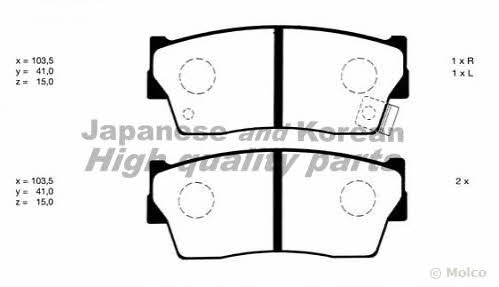 Ashuki K012-09 Brake Pad Set, disc brake K01209