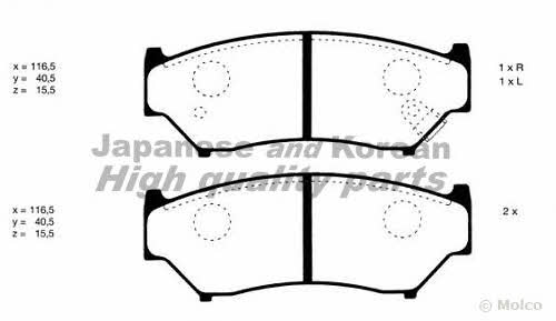 Ashuki K012-16 Brake Pad Set, disc brake K01216
