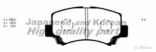 Ashuki K012-18 Brake Pad Set, disc brake K01218