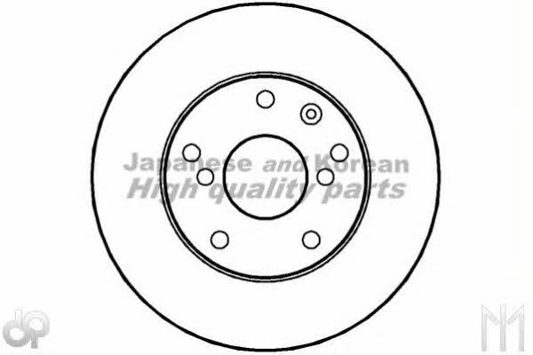 Ashuki 0990-0190 Rear brake disc, non-ventilated 09900190