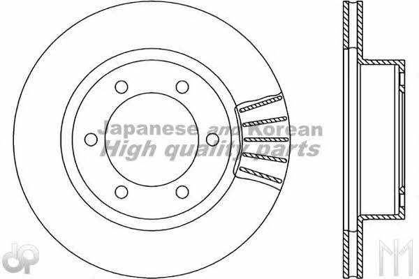 Ashuki 0990-0312 Front brake disc ventilated 09900312
